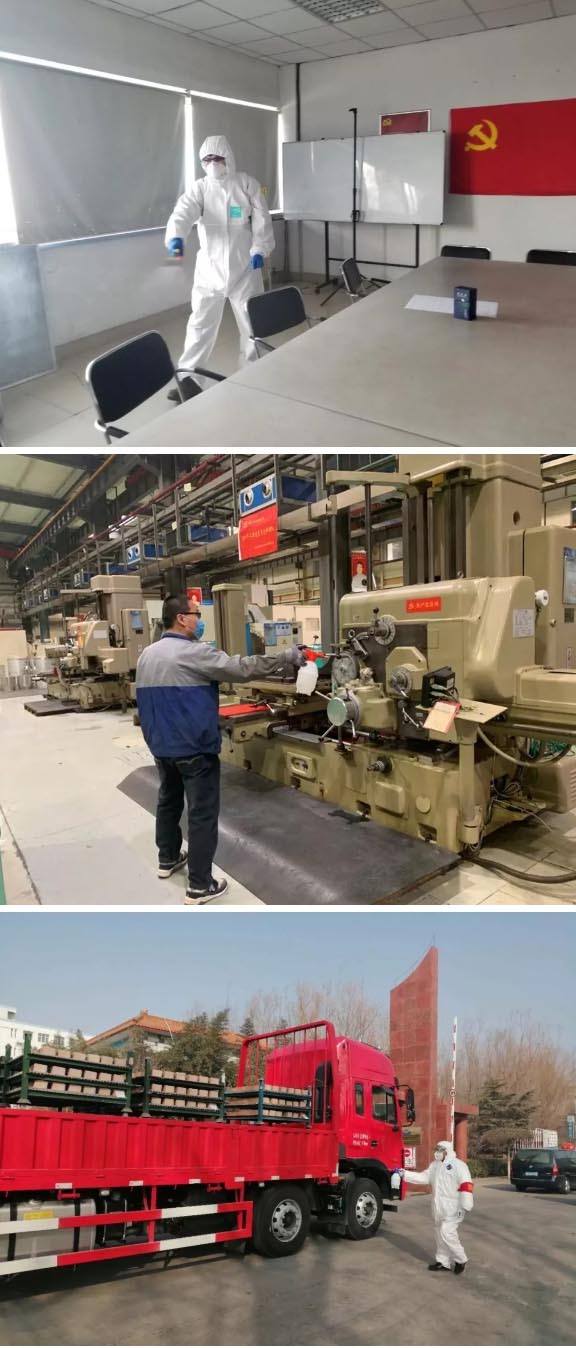 公共區(qū)域、生產(chǎn)車間：消毒、消毒、消毒